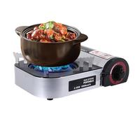 Estufa De Gas Portátil - Mini Quemador De Camping, Estufa Al Aire Libre Diseño De Cartucho De Combustible | Control De Llama A Prueba De Viento, De Encendido Rápido Para Barbacoa De Picnic