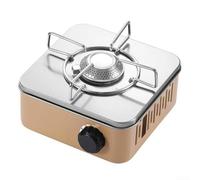 Estufa de gas portátil para camping, quemador de casete de 2800 W con bloqueo de seguridad, equipo de cocina de gas butano al aire libre, senderismo, picnic, gas butano (amarillo)