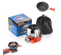 Estufa de gas portátil para camping, quemador de gas butano plegable resistente al viento con bolsa de transporte, estufas ligeras para acampar al aire libre, senderismo, picnic, estufa de mochilero