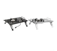Estufa de gas portátil plegable al aire libre 4000W Dispositivo de cocina de llama azul Patas plegables ajustables Diseño de mesa de camping estable Acero inoxidable Aleación de aluminio 42x30x12cm