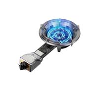 Estufa de gas portátil, quemador de anillo de fuego doble de alto rendimiento, encimera natural de GLP resistente con protección contra fallos de llama para uso doméstico y comercial