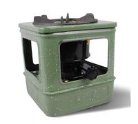 Estufa de keroseno, 8.9x8.9x8.9 calentador de queroseno pequeño portátil con 10 mecha de algodón, estufa de campamento a prueba de viento para 3-5 personas