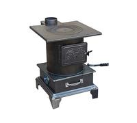 Estufa de Leña Camping, Estufa de Hierro Fundido, Estufa Multifuncional para Tienda de Campaña, Estufa de Leña para El Hogar, Tienda de Campaña, Refugio, Calefacción, Cocina, Negro