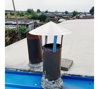 estufa de leña chimenea sombrerete de chimenea para Snowproof, acero inoxidable 304 Cubiertantilluvia de techo para chimenea, tubo de estufa sombrerete de chimenea para Ventilación 5-30 cm, instalac