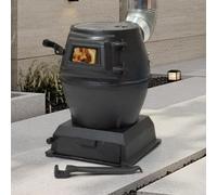 Estufa de leña compacta para exteriores con ventana de visión para cocinar, pescar en hielo, viajes, senderismo y mochileros