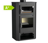 Estufa Leña Frontal M-104 - FM CALEFACCION - Horno Cerrado - Doble combustión..