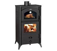 Estufa de leña con horno, estufa de cocina, potencia de calefacción de 14 kW.