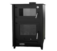 Estufa de leña con horno etna 13kw prensa stove