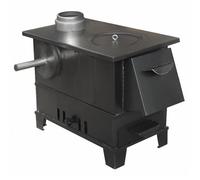 Estufa de leña con horno que calienta rápidamente, diseño de costilla reforzada, totalmente soldada, sin humo, para calefacción y cocina en interiores