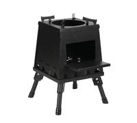 Estufa De Leña De Campamento Plegable Para Tienda - Calefacción De Chimenea Exterior Portátil Cocina Compacta De Acero Inoxidable Con Estuche De Transporte Foyer Plegable Resistente En Jardín