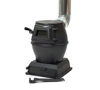 Estufa de leña de hierro fundido con ventana de visión y codo de chimenea para tiendas de campaña, calefacción interior y cocina