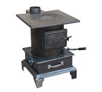 Estufa de leña de hierro fundido para calefacción interior y cocina al aire libre