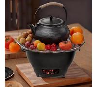 Estufa De LeñA De Hierro Fundido, PequeñA Estufa De LeñA con Parrilla Y Barras De Resistencia, DiseñO Dividido For Combustibles SóLidos Y LíQuidos