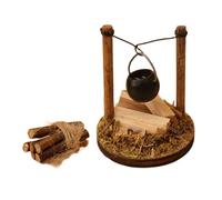 Estufa de leña en miniatura, accesorios de exhibición de escenas de campo para casas de muñecas 1/12, modelo de decoración de paisajismo en miniatura