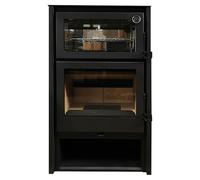 Estufa de leña Modena con Horno (7,4 kW, Volumen de calefacción: 270 m³, Antracita)