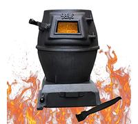 Estufa de leña multifuncional de hierro fundido para cocinar y calentar, ideal para zonas rurales, soporta uso multicombustible