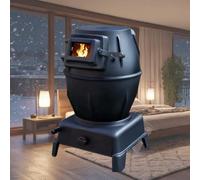 Estufa De LeñA PequeñA, Estufa De LeñA PortáTil For Acampar, Horno De Hierro Fundido Dividido De Calentamiento RáPido For MúLtiples Combustibles SóLidos