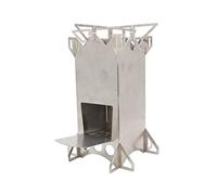 Estufa de leña plegable para camping, senderismo, camping y barbacoa, de acero inoxidable, para mochileros, senderismo, tienda de campaña, quemador portátil al aire libre, pequeño quemador al aire