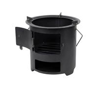 Estufa de leña portátil: brasero de acero inoxidable, quemador de calefacción compacto, fogón para mochilero con empuñadura | Calefacción de comidas al aire libre para invierno, senderismo, mochilero,