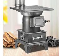 Estufa de leña portátil con cenicero extraíble para calefacción de tienda de campaña, camping, cocina y actividades al aire libre