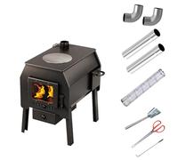 Estufa de leña portátil para interiores, ideal para acampar al aire libre y espacios acogedores (42 x 61 x 47 cm)