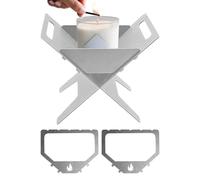 Estufa de Leña Portátil para Uso en Exteriores y Acampada,Candelero Plegable para Soporte de Estufa | Barbacoa Portatil De Camping | Para Jardín Terraza Senderismo Exteriores Reuniones Familiares y Pa