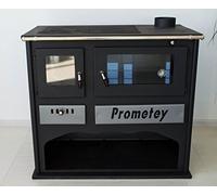 Horno de leña con vidrio PROMETEY 11 kW - PRAKTIK - LUX