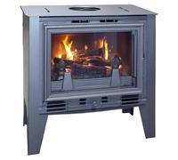 Estufa de leña Siena (8 kW, Volumen de calefacción: 240 m³, con ventilador, Antracita)