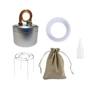 Estufa de licor de metal para exteriores, pequeña estufa transportable con textura de metal para viajes de camping con tubo de vaporización de bronce de calefacción eficiente