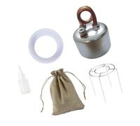 Estufa de licor de metal para exteriores, pequeña estufa transportable con textura de metal para viajes de camping con tubo de vaporización de bronce de calefacción eficiente