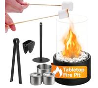 Estufa De Mesa Segura Portátil para Hoguera Interior | Fogata Portátil Compacta para Mesita De Noche, Escritorio, Apartamento, Sala De Estar, Fiesta En Casa, Decoración Acogedora Y Cálida