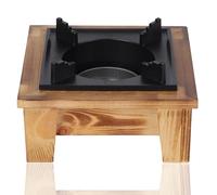 Estufa de mochilero, mini estufa de alcohol de madera para mesa para mochileros, utensilios de cocina de cocina para acampar para picnic al aire libre