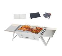 Estufa De Parrilla Para Barbacoa,Parrilla De Carbón Plegable | de barbacoa plegable, de barbacoa plegable de acero inoxidable para uso en picnic