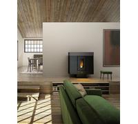 Estufa de pellet canalizable freepoint moon wifi 10kw silver