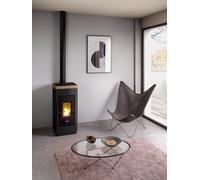 Estufa de pellet life con wifi dorada de 9kw
