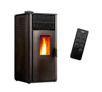 Estufa de pellets de aire Anita 12 kW Negro Sannover