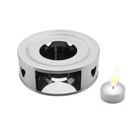 Estufa de Velas para Exteriores, Calentador de té Inoxidable de 20 cm, Soporte de Metal Compacto, Soporte de Llama, Estufa portátil para café, Bebidas, Camping, montañismo, Cocina, Picnic