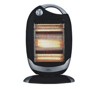 Estufa Elect.candente 1200w Negro/plata 3potencias Oscilante 3elementos,asa Y Antivuelco 52x33x25cm