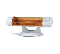 Orbegozo BP 5003, Estufa de Cuarzo, 1200 W, pantalla orientable, emisión instantanea de calor, control rotatorio, 2 niveles calor, color blanco