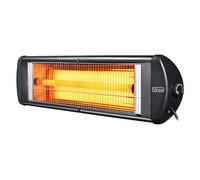 Estufa Infrarroja De Pared Interior Exterior 2500W IP55 Negro Veranda Bar