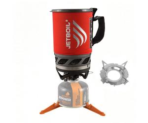 Estufa Jetboil Micromo + soporte para ollas (tomate)