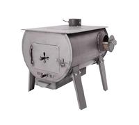 Estufa Leña Pequeña Interior Acabado en Hierro Fundido Estufa de Leña Pequeña con Horno con Cenicero Ideal para Calefacción, Camping y Cocina(C)