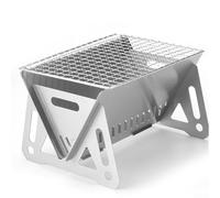 Estufa plegable para tarjetas de camping, parrilla portátil de acero inoxidable para cocinar al aire libre, 24,2 x 27 x 17,5 cm, salida de calor eficiente, resistente al óxido y fácil instalación para