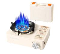 Estufa portátil de camping - Estufas al aire libre para cocinar con funda de transporte, equipo de cocción preciso de control de calor con encendido automático para viajes de expedición de montañismo