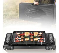 Estufa Portátil De Camping Negra De 2 Litros, Con Quemador Ajustable, Ideal For Viajes Al Aire Libre, Ideal For Usar Con Quemador De Camping Portátil De GLP Con Encendido Automático For Autocaravanas.