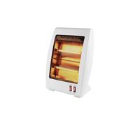 Estufa portátil de cuarzo 800W, 2 potencias, 2 elementos, compacto 37,5x23,5x16cm, función antivuelco, ideal para calentar habitaciones.