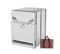 Estufa Portátil Para Acampada Y Camping,Quemador Plegable para Exterior - Estufa Portátil de Leña para Acampada,Para Mochileo Jardín Trasero Patio Excursionismo Picnic Familia Amigos