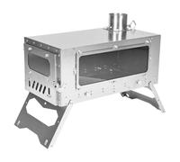 Estufa portátil ultraligera con horno extraíble, perfecta para camping, calefacción, cocina y aventuras al aire libre, quemador de leña eficiente para supervivencia y mochileros