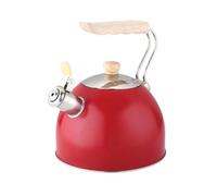 Estufa superior estufa hervidor de té té té de té silbido silbato de acero inoxidable de acero inoxidable tetera con mango ergonómico resistente al hervidor de hervidor de hervidero (a)