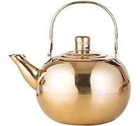 Estufa superior estufa top heta pequeña hervidor de hervidor de hervidero moderno tetera de tetera de acero inoxidable tetero para silbato de hervidor de hervidero (plata, 1.5l)